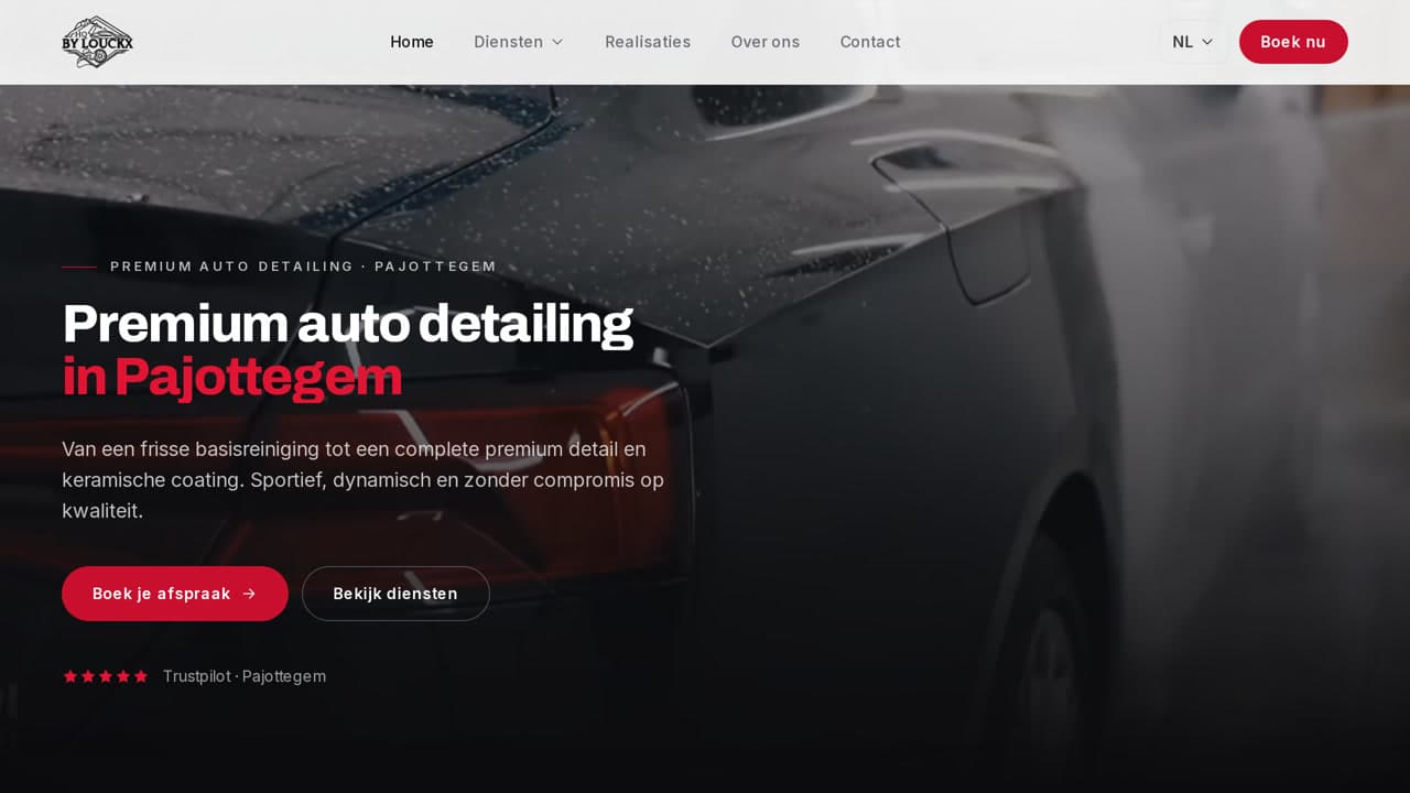 De website van HQ Detailing by Louckx