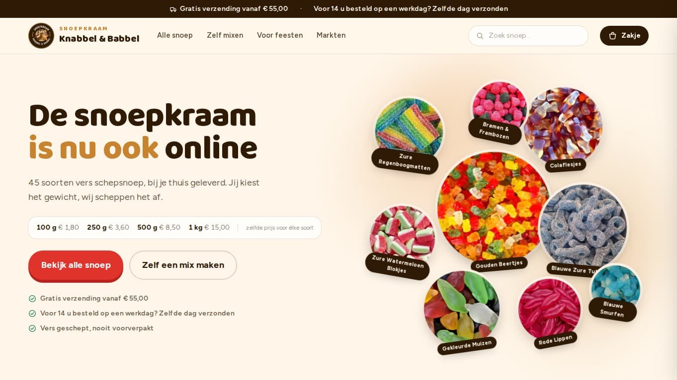 De webshop van Knabbel & Babbel